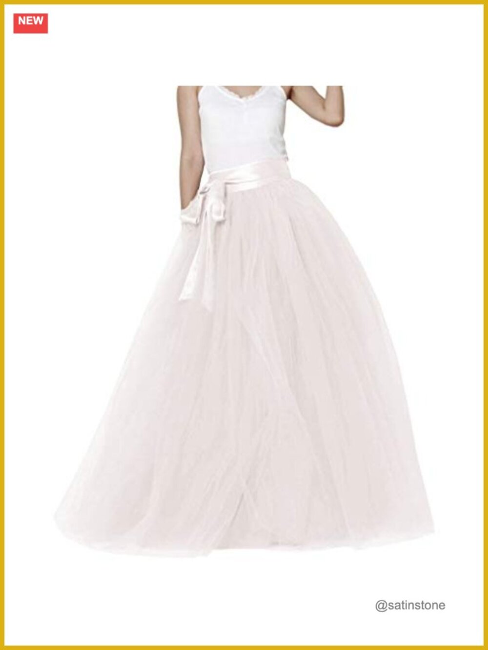 Women's Long Tutu Tulle Skirt Full Party Prom Evening 5-Layer